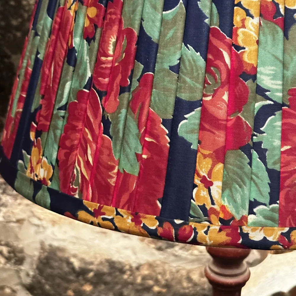 14" Saved NY Pleated Fabric Lampshade #4122