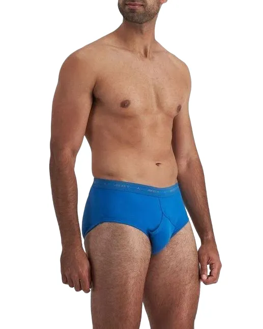 8 x Jockey Mens Hipster Y-Front Brief Underwear - Blue