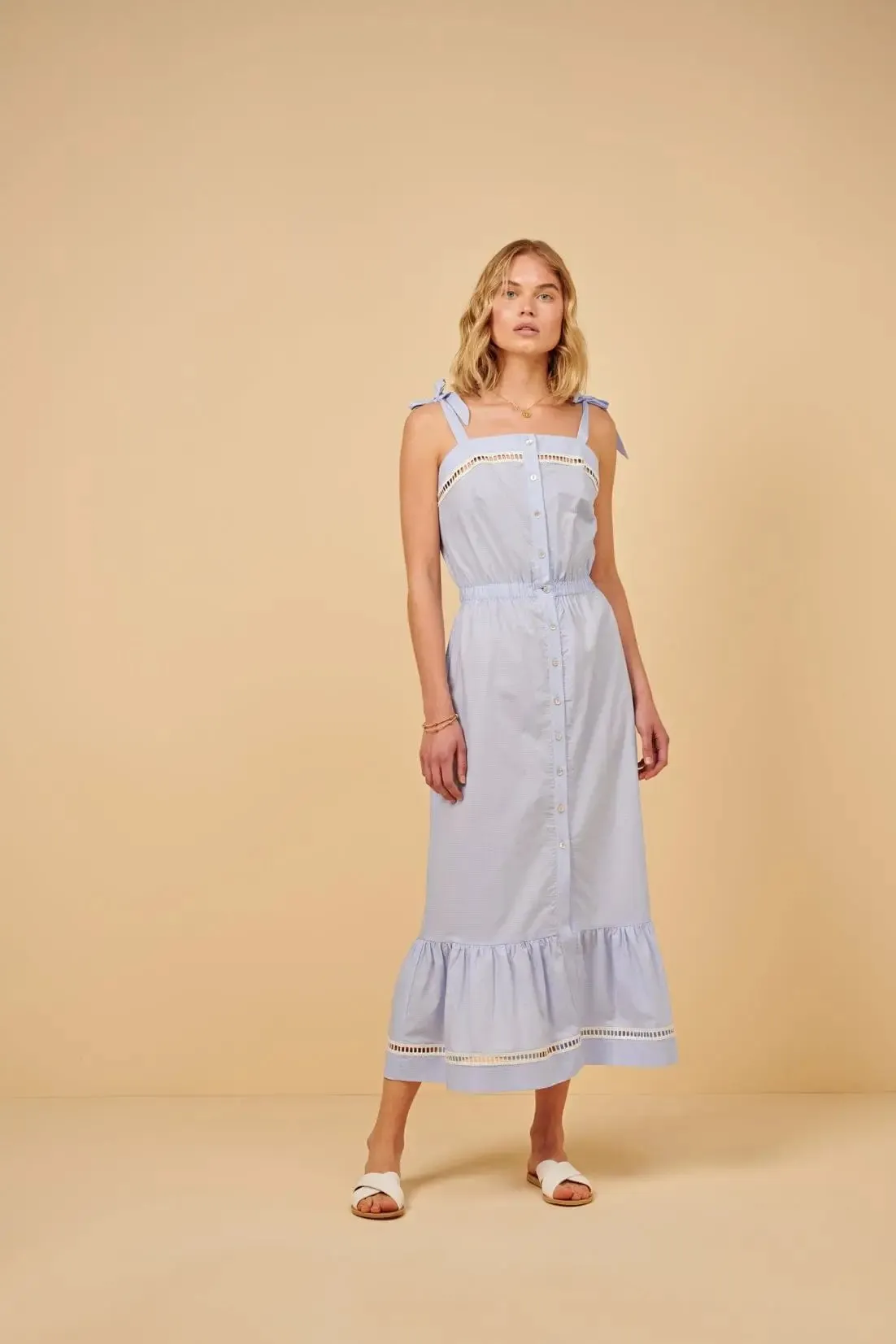 Abia Poplin Long Dress