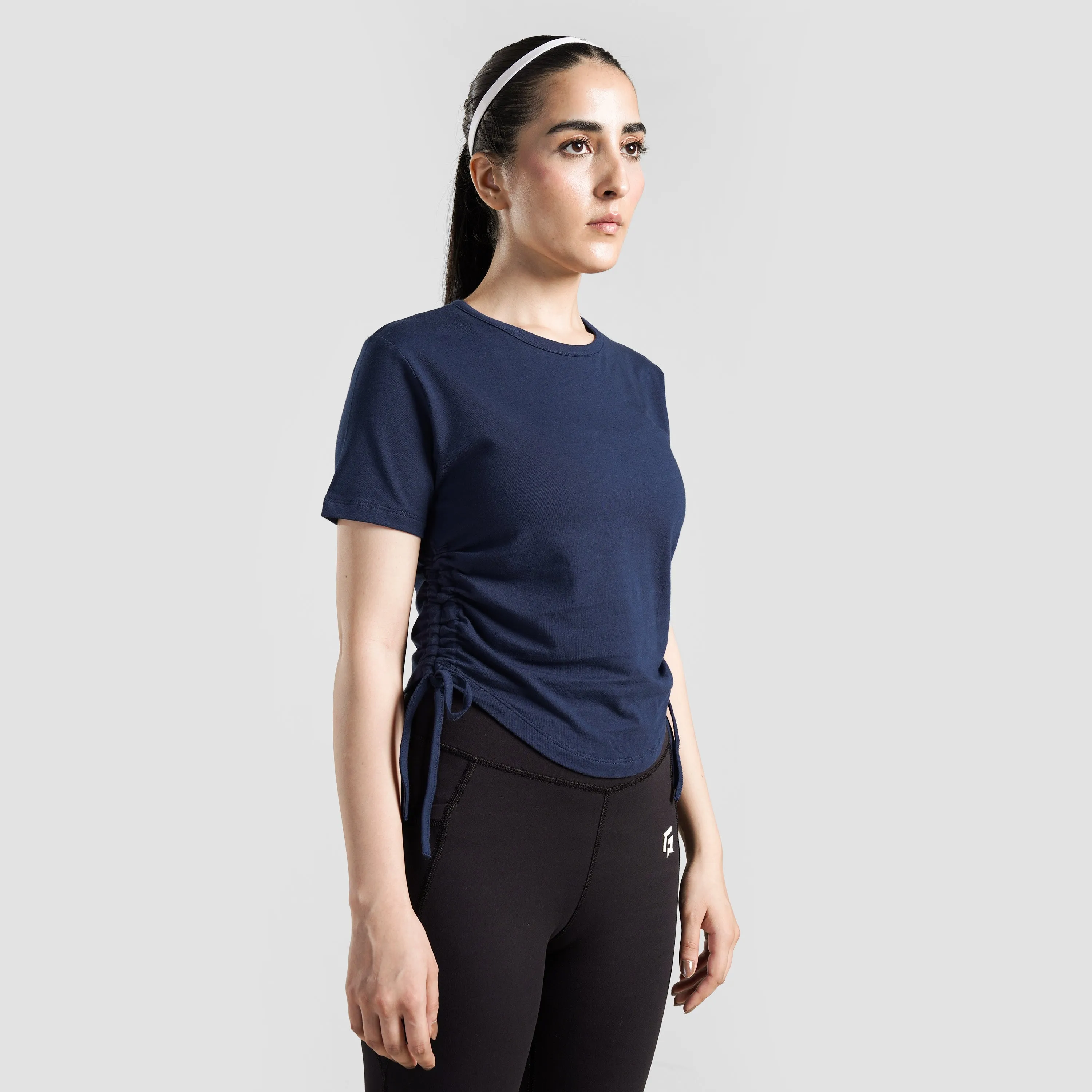 Active Shape Crop Tee (Navy)