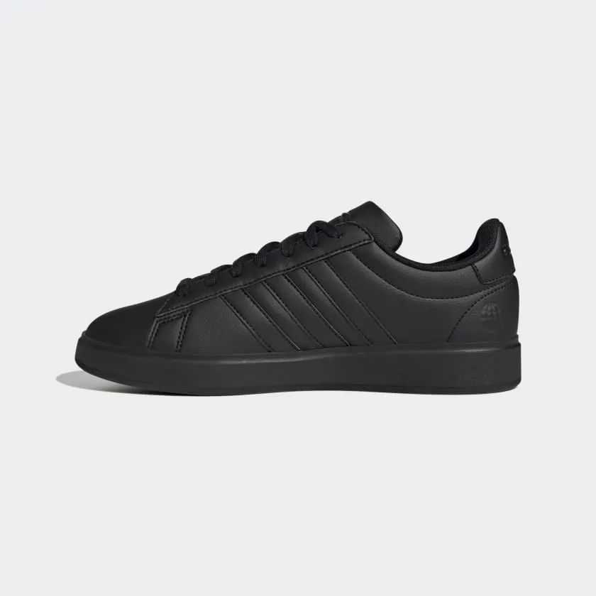 ADIDAS MEN'S GRAND COURT TRIPLE BLACK SNEAKER SHOES