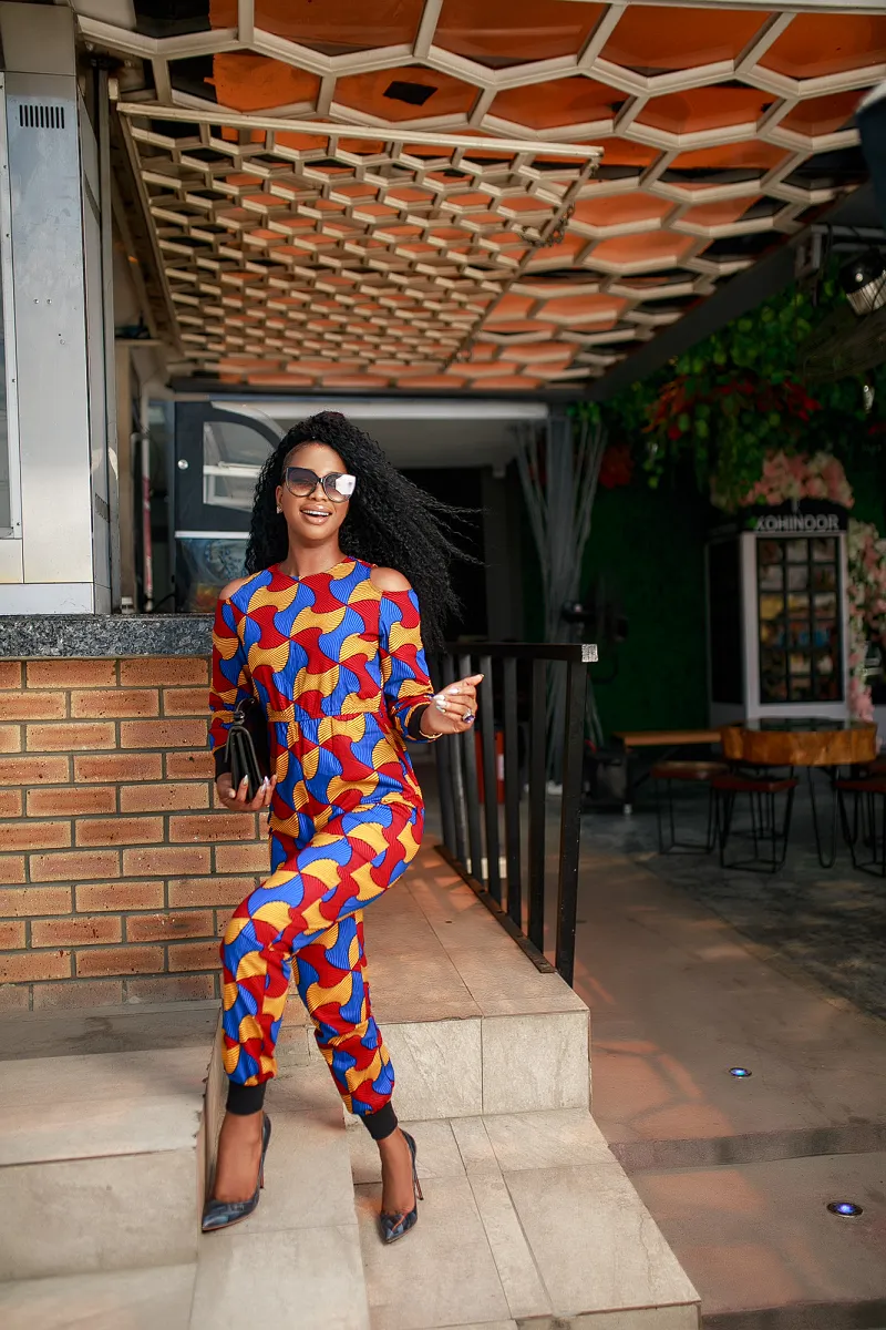 African Print Kala Jumpsuit