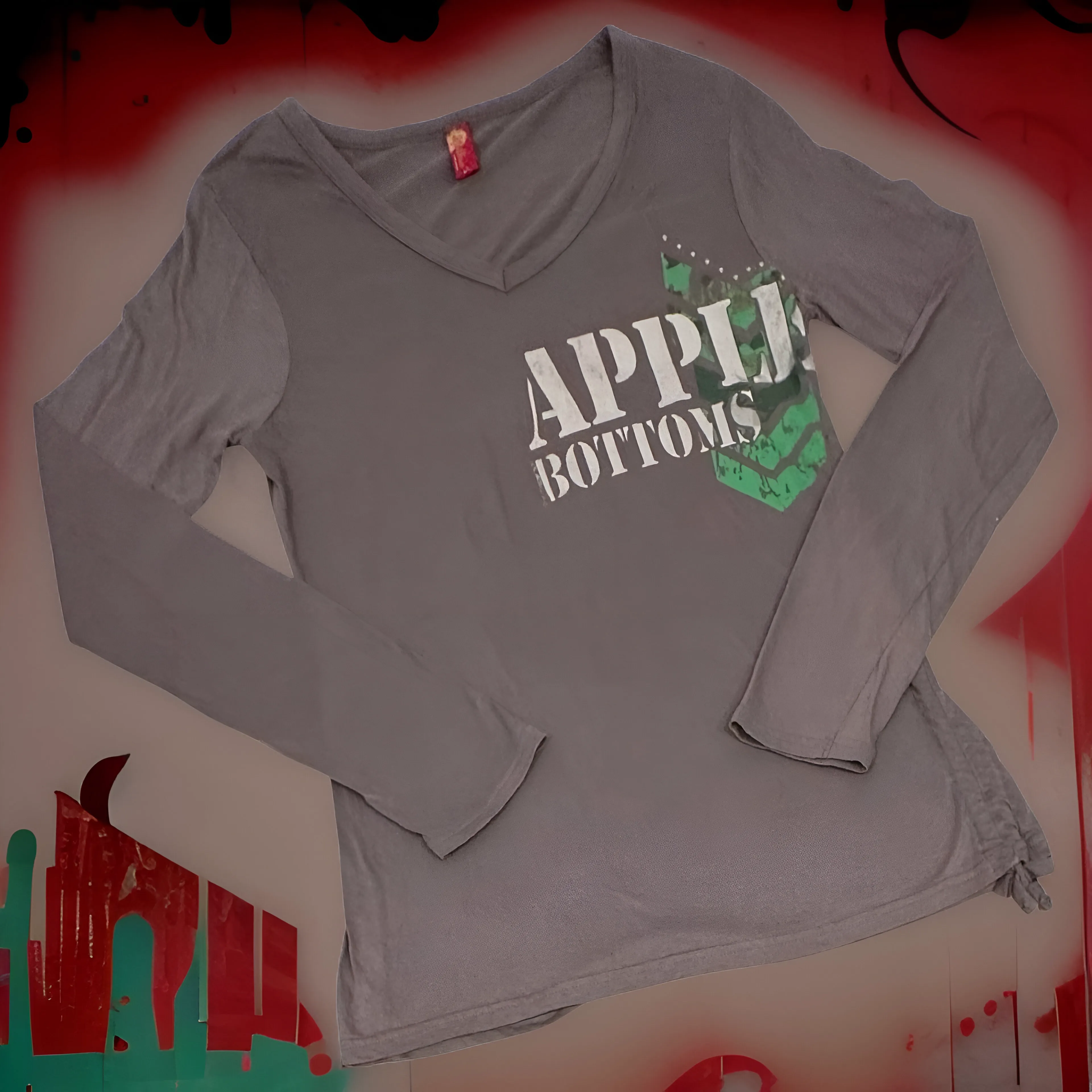 *APPLE BOTTOMS* (DARK GREY) WOMEN’S LONG SLEEVE TOP