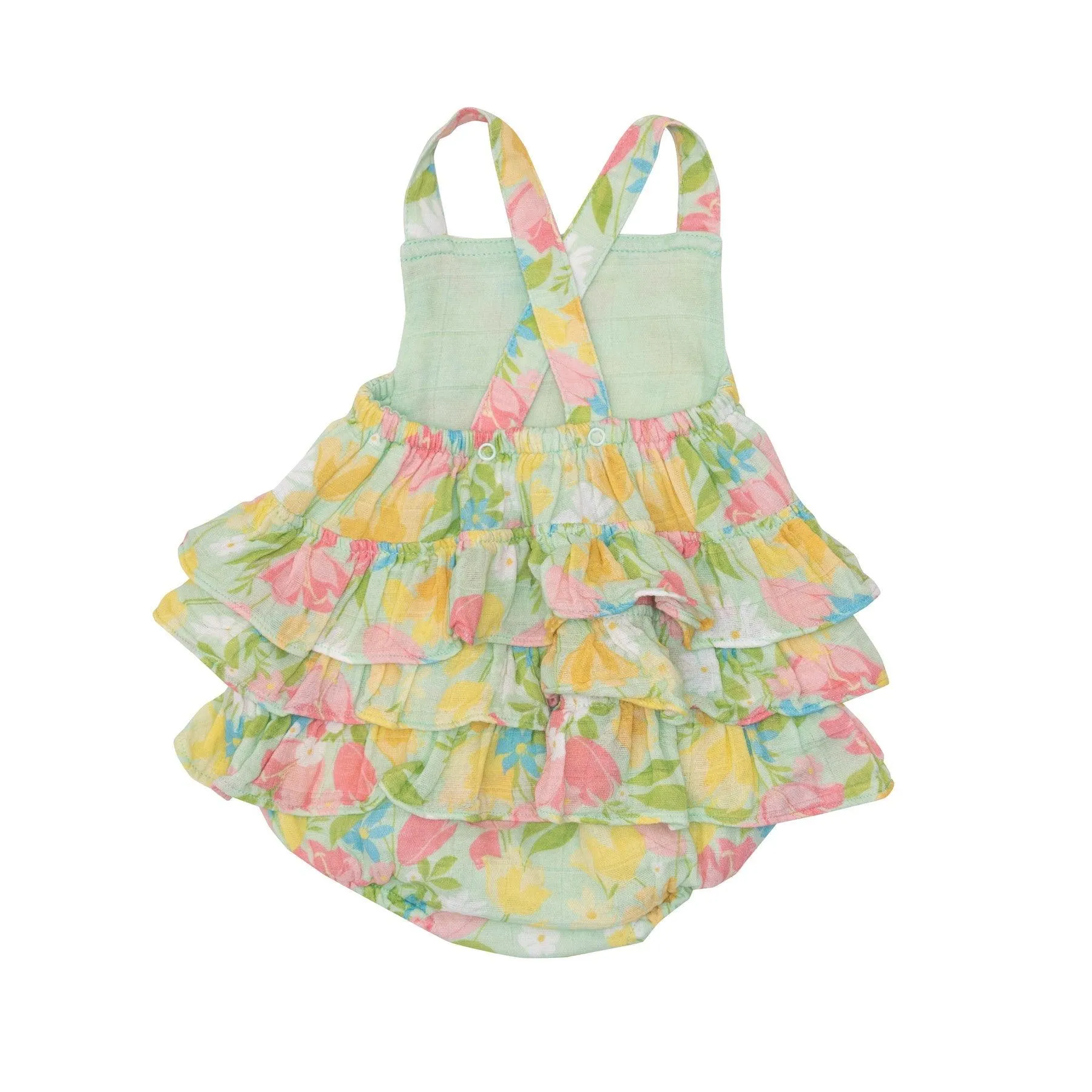 Baby Bubble | Ruffle Sunsuit - Springtime Tulips | Angel Dear