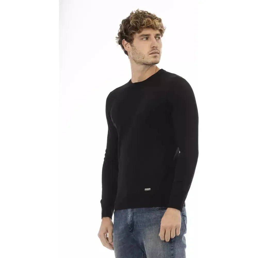 Baldinini Trend Black Wool Men Sweater