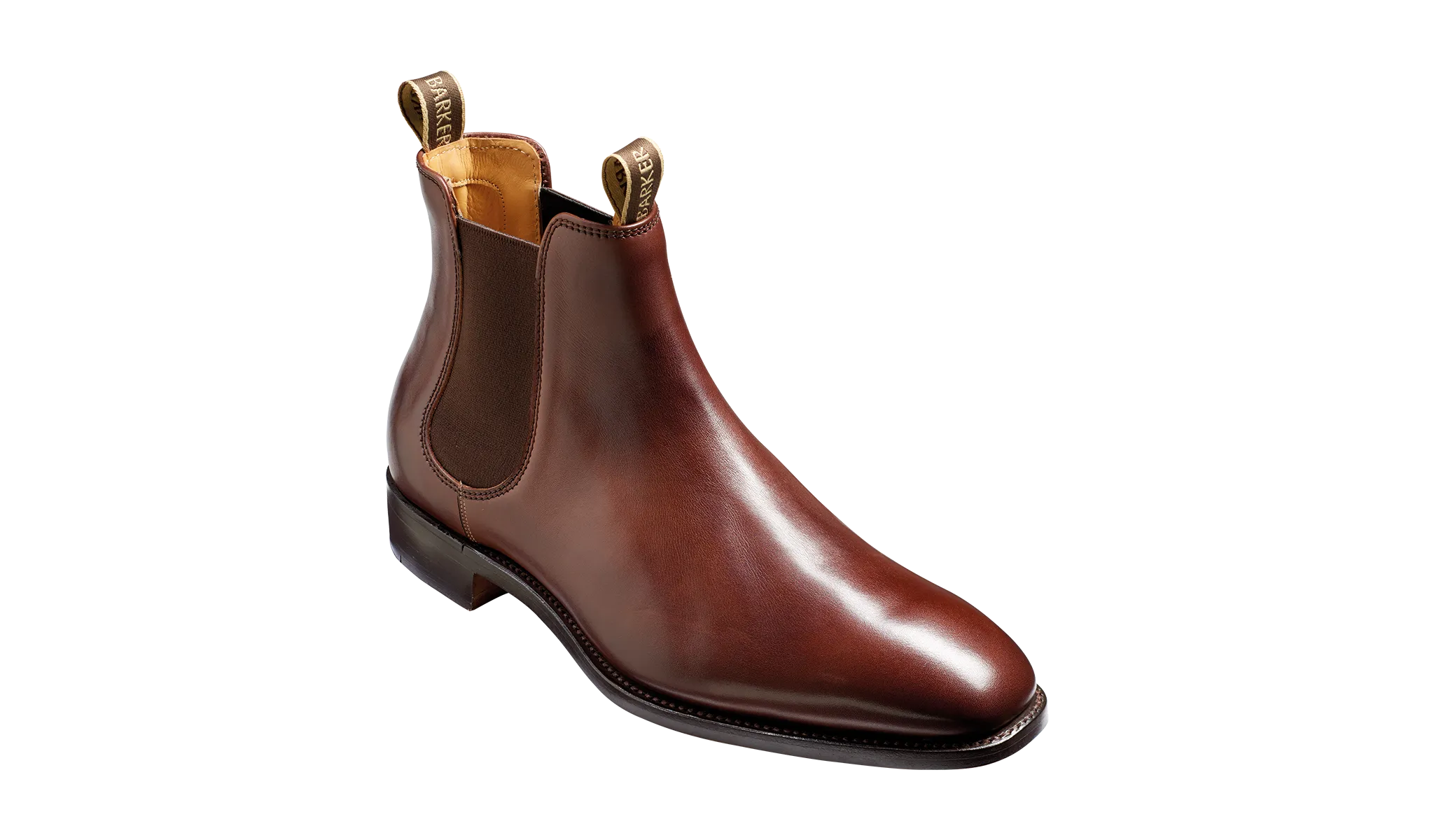 Barker Mansfield Classic Chelsea Boots - Walnut Calf