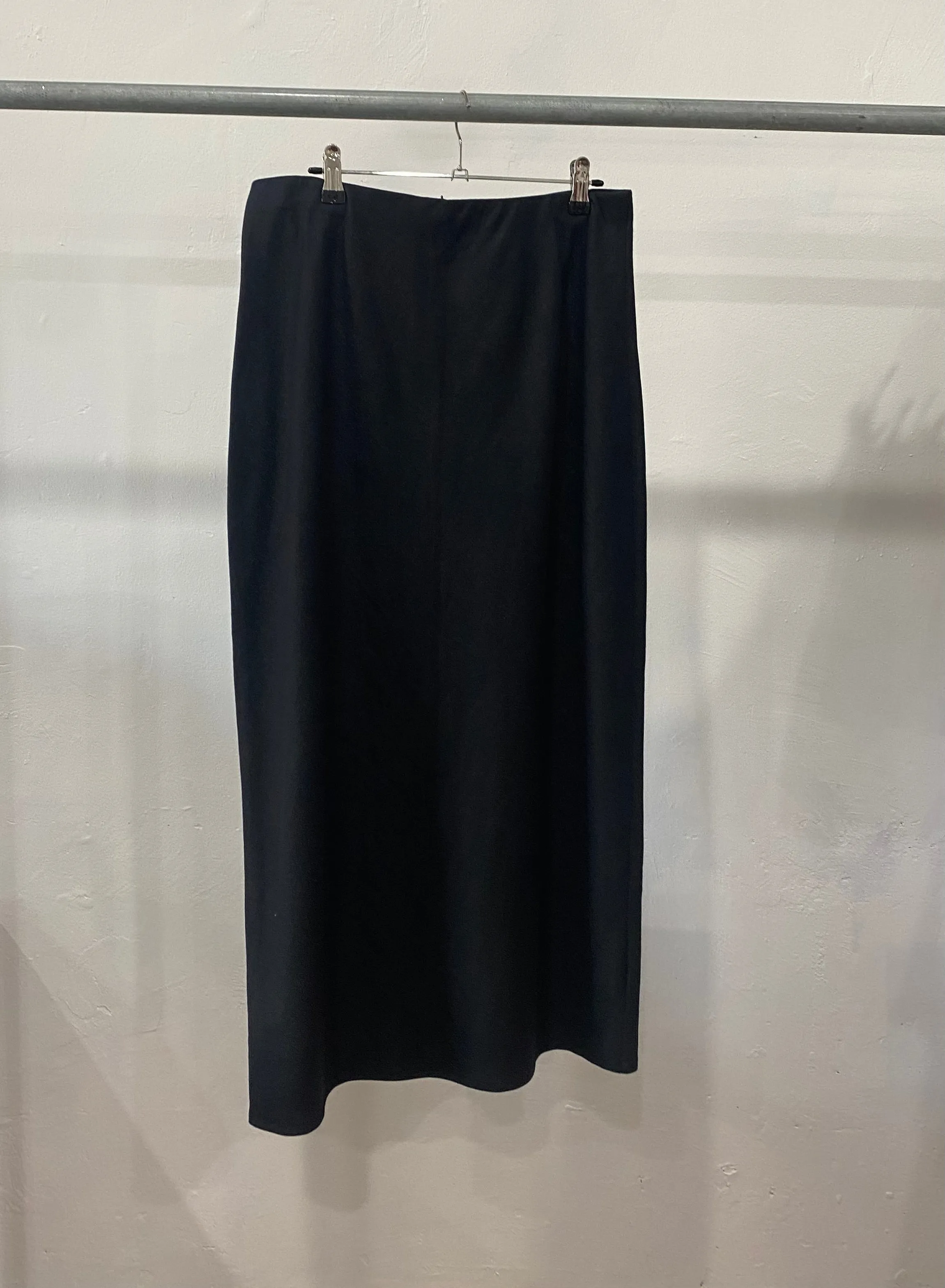 Bias Florence Skirt in Black Linen by Papa Clothing