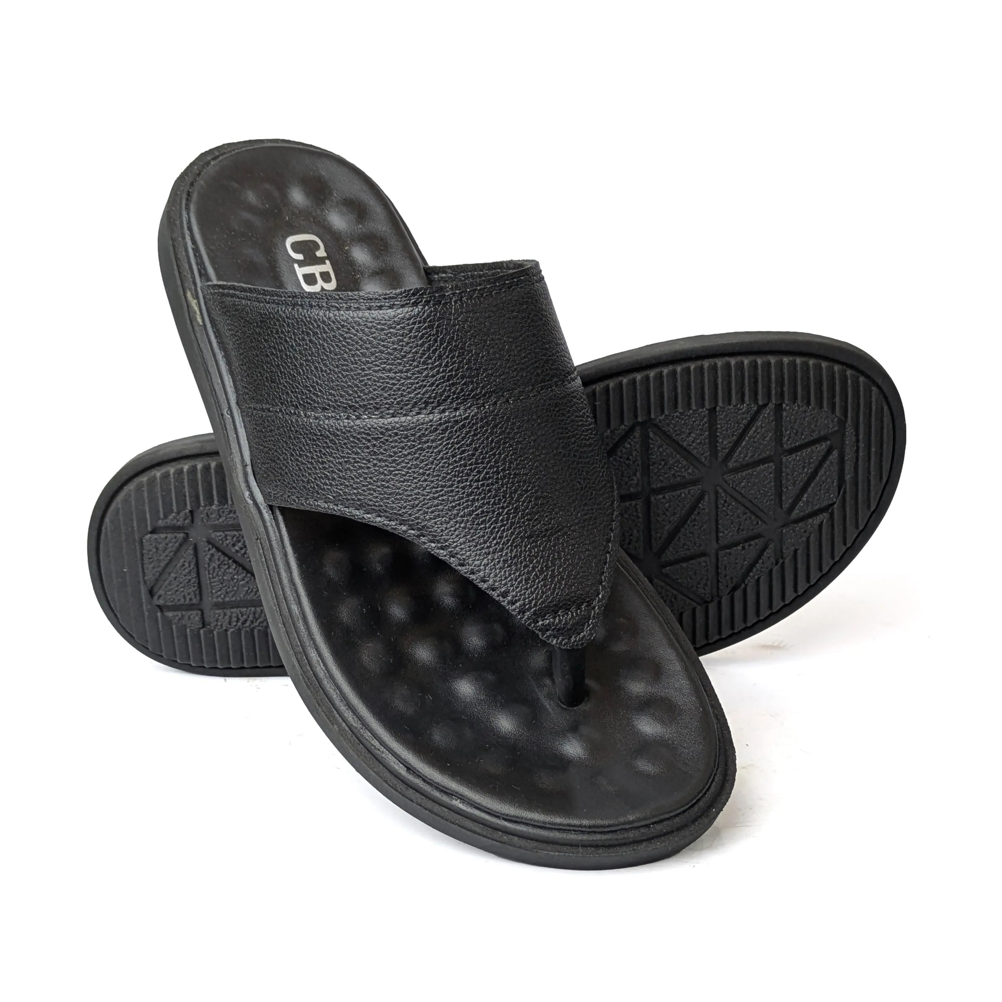 Black Casual Chappal