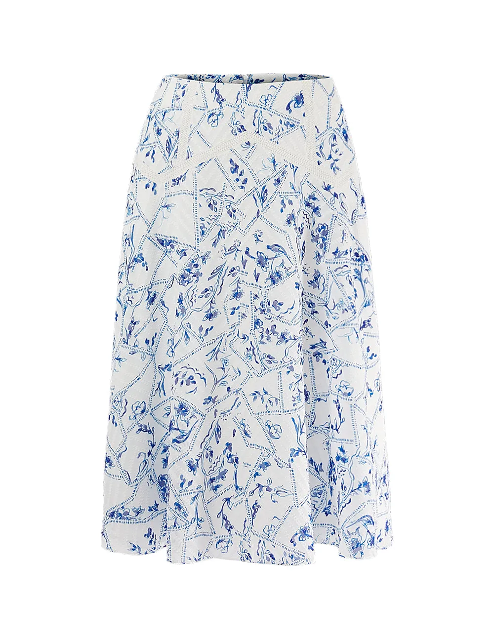 BORA AKSU Floral Print Midi Skirt