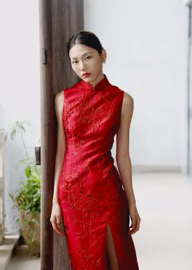 Canna Sleeveless Brocade Qipao - RTW