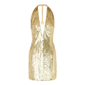 Chain & Heart Sequin Dress