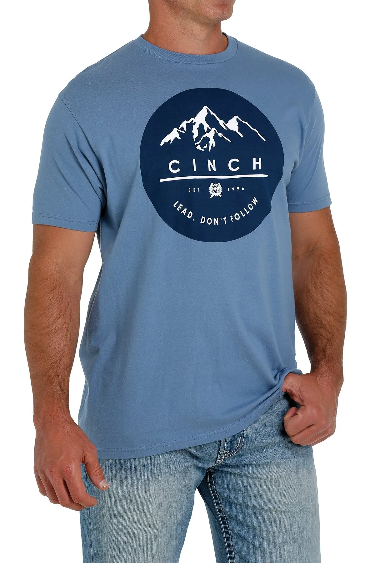 Cinch Mens Crew Neck Logo T Shirt - MTT1690444