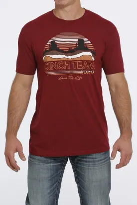 Cinch Mens Team Rodeo Tee - Heathered Red - MTT1690515