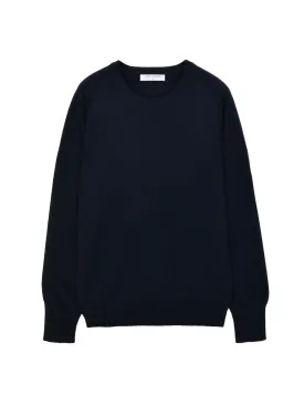 Classic Crew Neck Sweater_Dark Navy