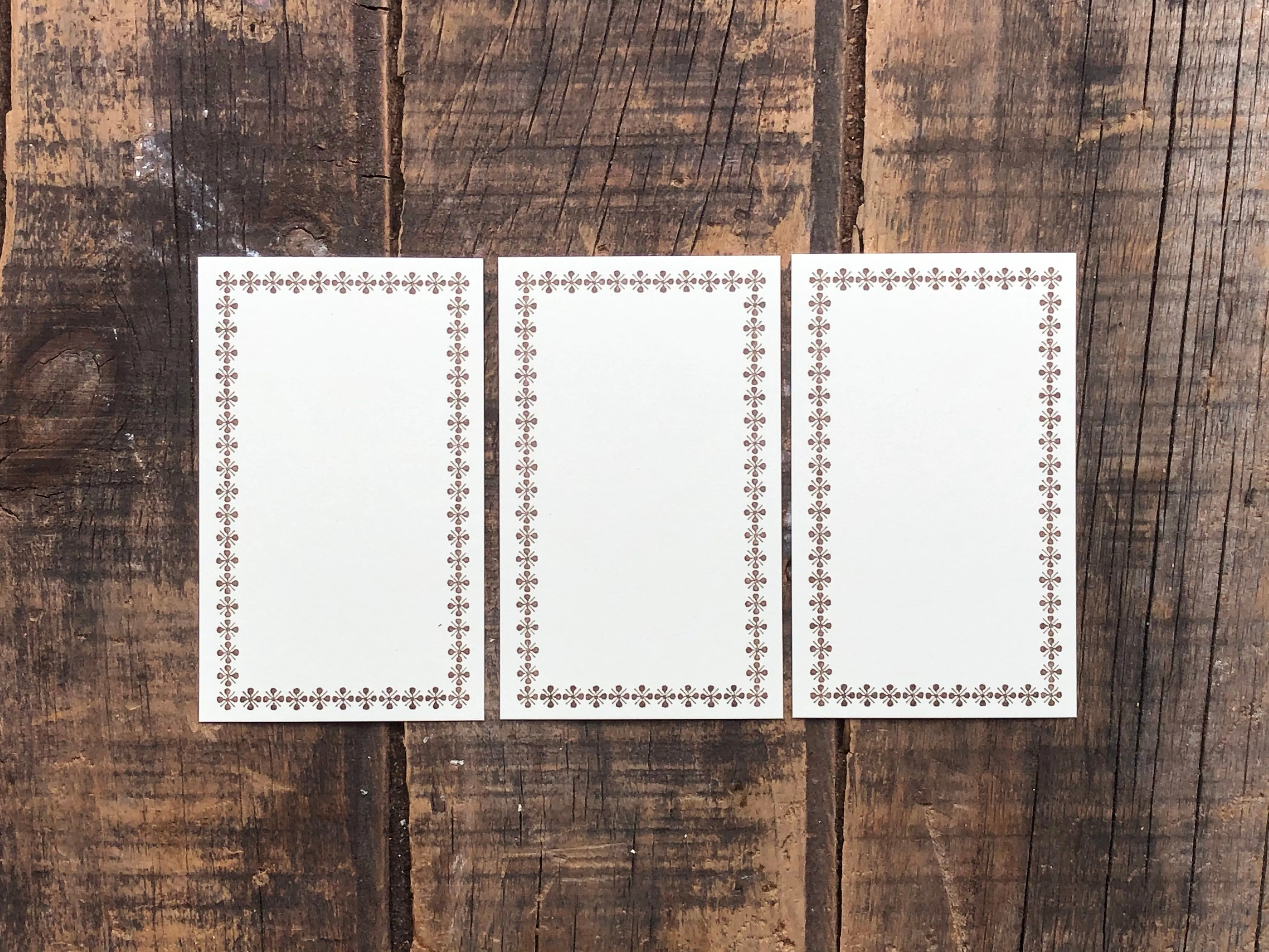 Classiky - Letterpress Memo Card - Brown