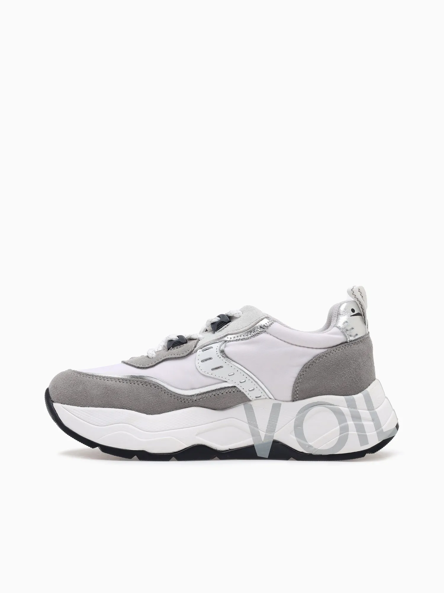 Club 105 Grey White suede Nylon