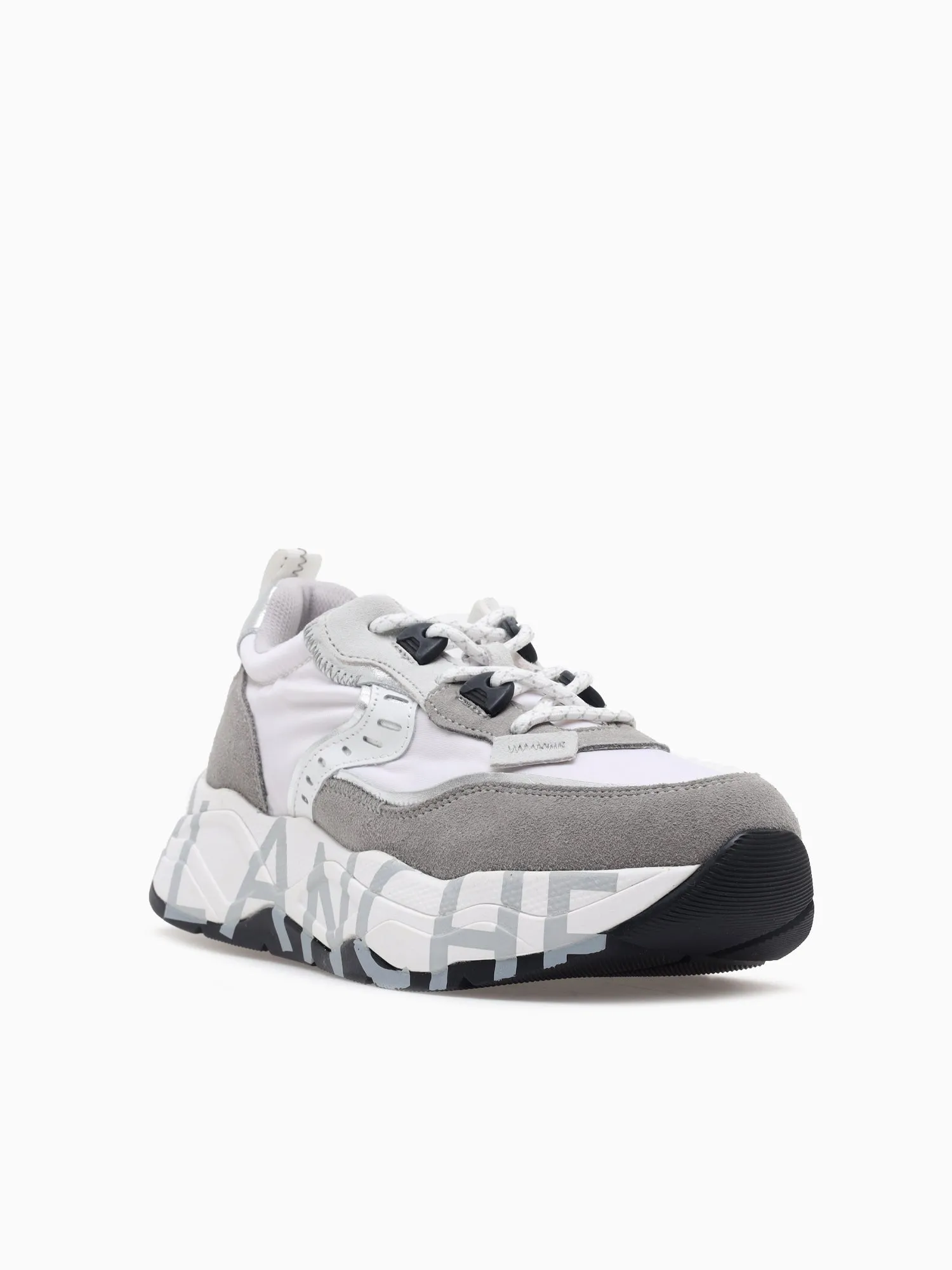 Club 105 Grey White suede Nylon