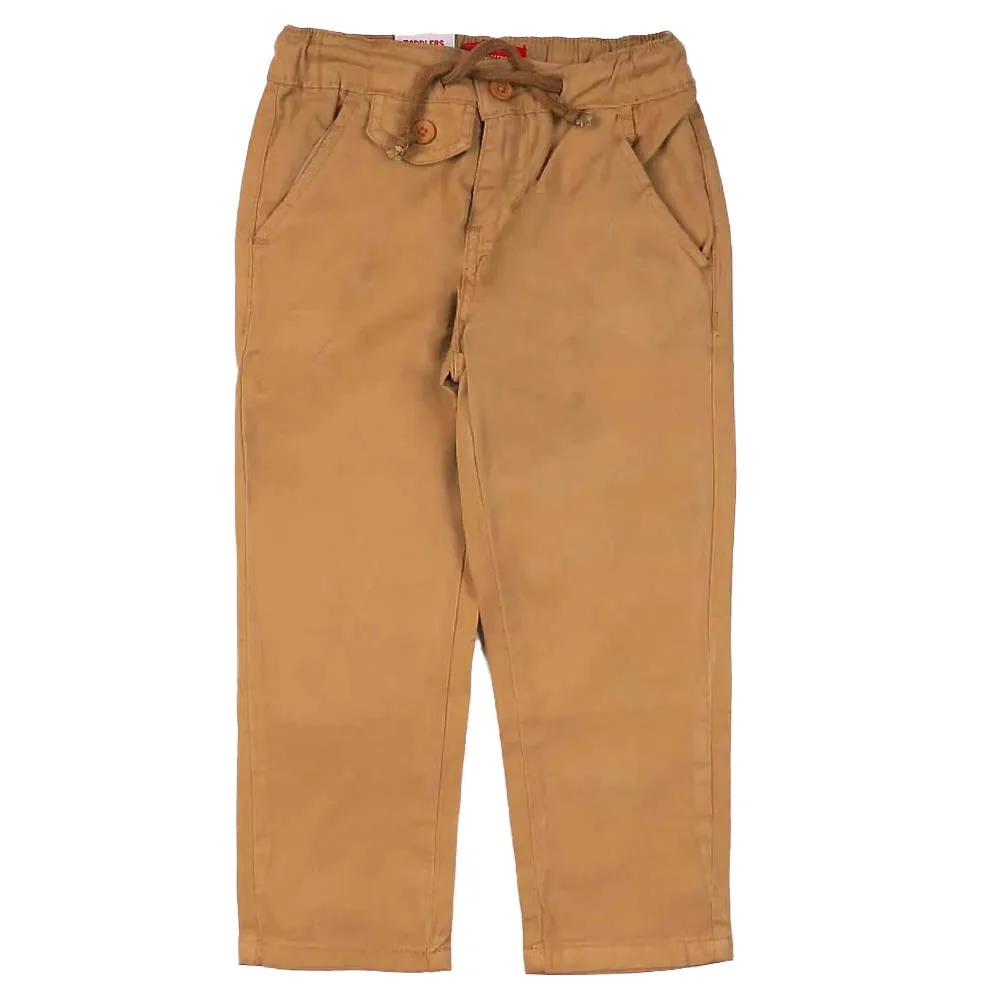 Cotton Pant For Boys - Khaki