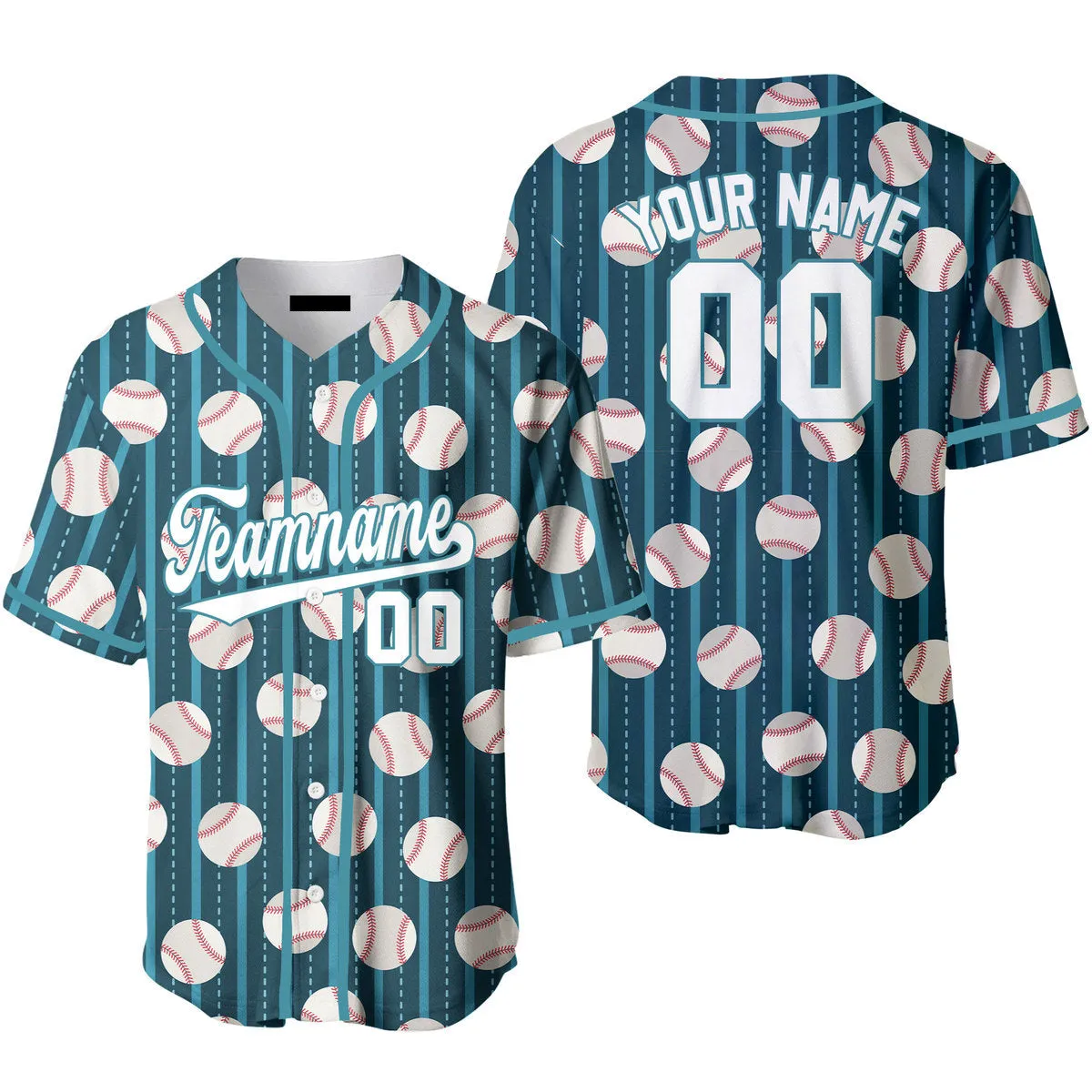 Custom Baseball Pinstriped Pattern, Custom Baseball Jerseys For Men