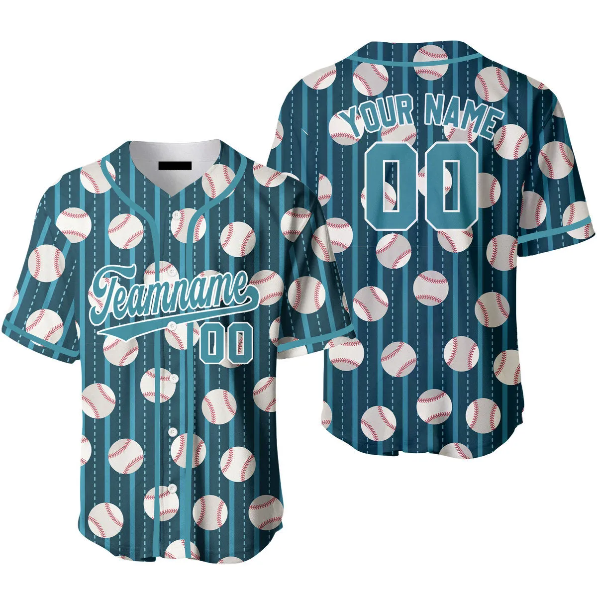 Custom Baseball Pinstriped Pattern, Custom Baseball Jerseys For Men