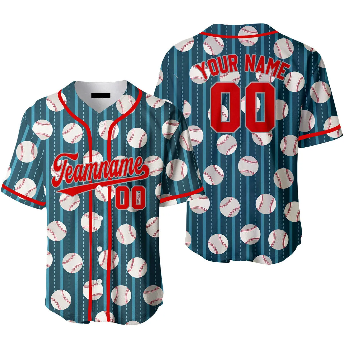 Custom Baseball Pinstriped Pattern, Custom Baseball Jerseys For Men