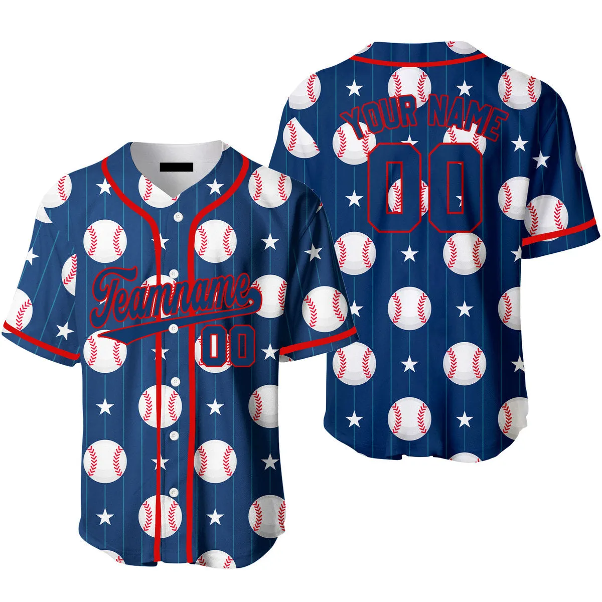 Custom Baseball Pinstriped Pattern, Custom Baseball Jerseys For Men