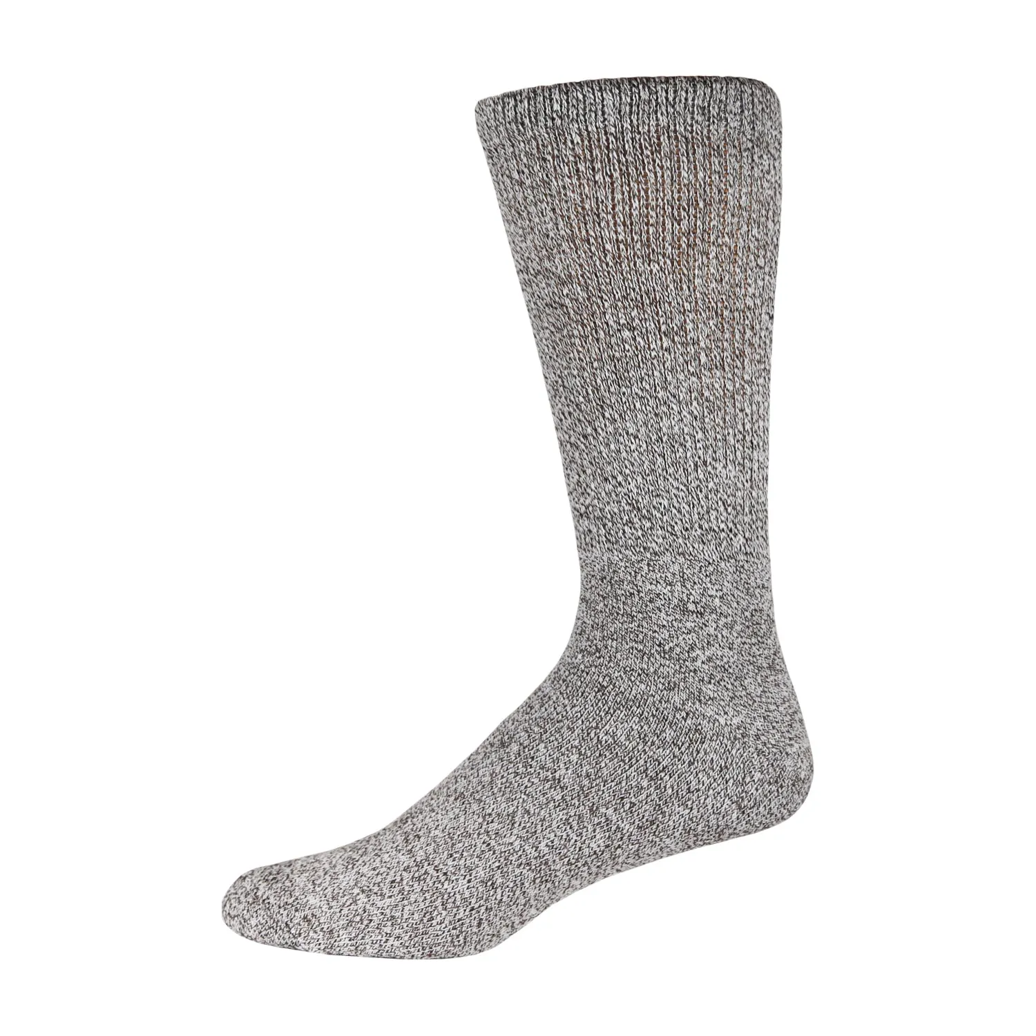 Diabetic Cotton Crew Socks with Non Binding Top, Extra Soft Socks, Marled Heather Gray