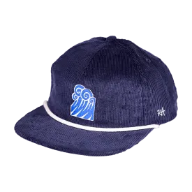 Double Overhead Corduroy Strapback | Blue