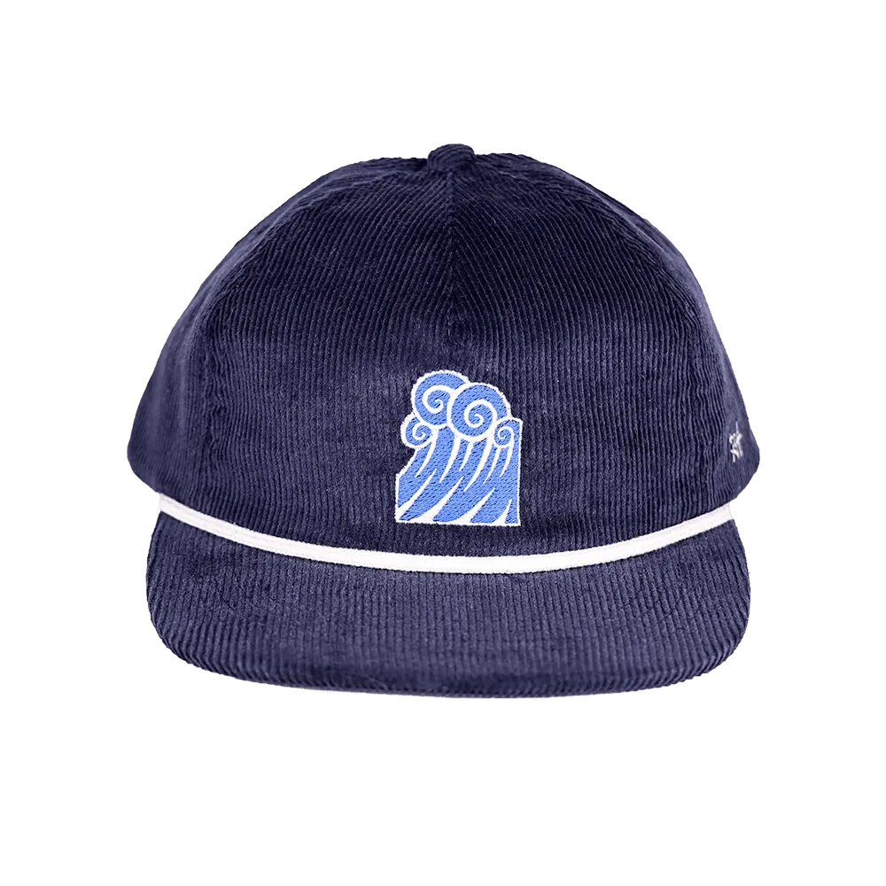 Double Overhead Corduroy Strapback | Blue