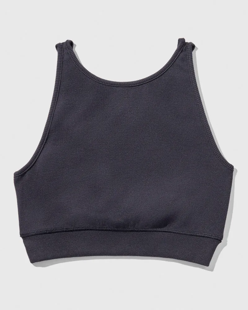 EcoKnit™ Ribbed High-Neck Sports Bra