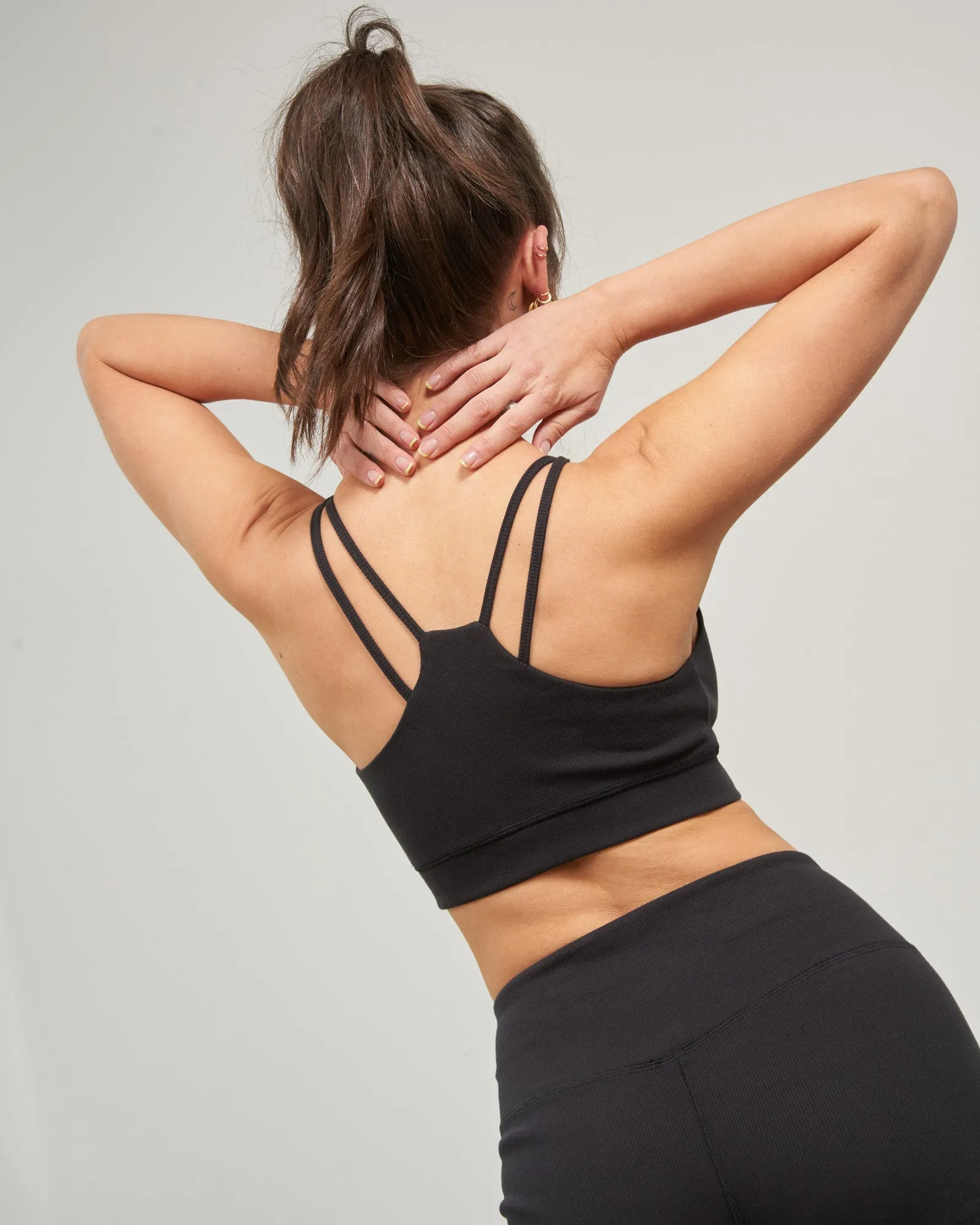 EcoKnit™ Ribbed High-Neck Sports Bra