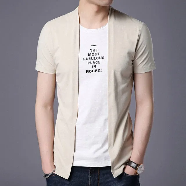 False Two Summer Wear Solid Color Shirts