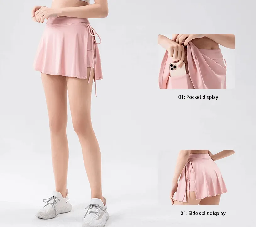 Feather-Light Tennis Skirt-Shorts with Pocket - SF2122