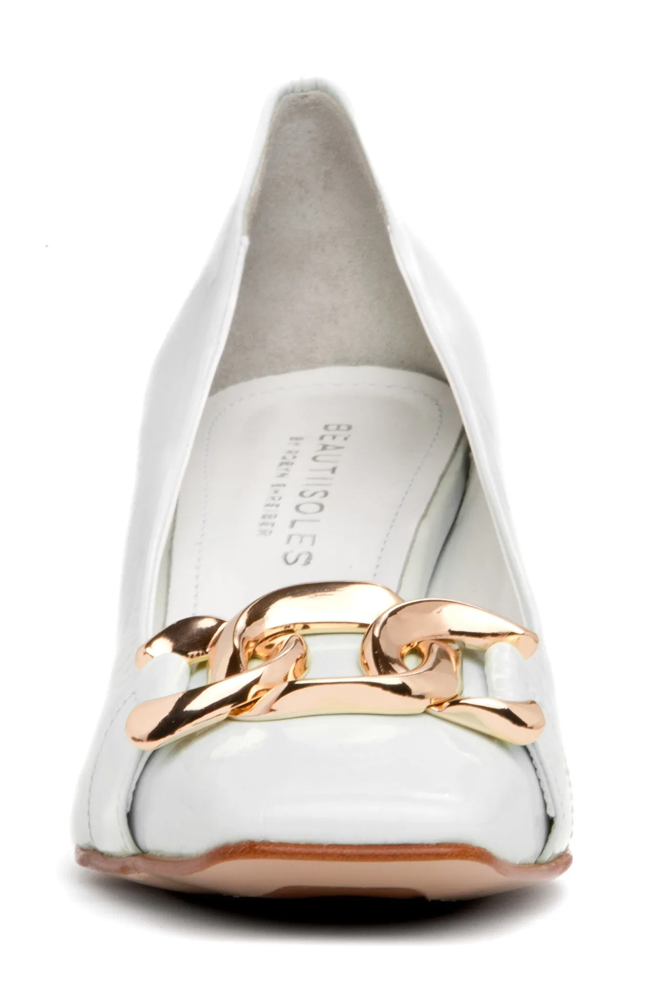 Frances Off-White Patent Leather Pump