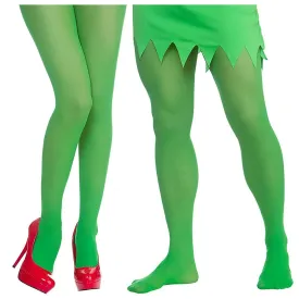 Green Elf Tights Robin Hood Leprechaun Peter Pan Fancy Dress