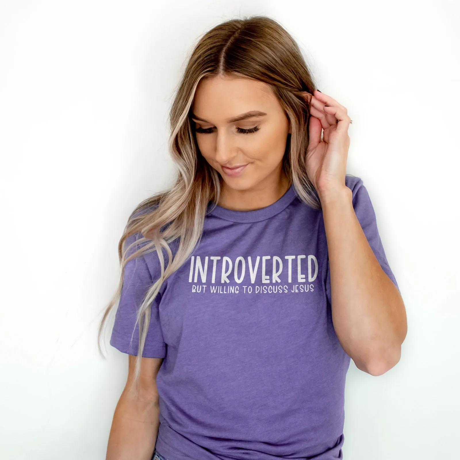 Introverted But Willing to Discuss Jesus Tee Shirts For Women - Christian Shirts for Women - Religious Tee Shirts