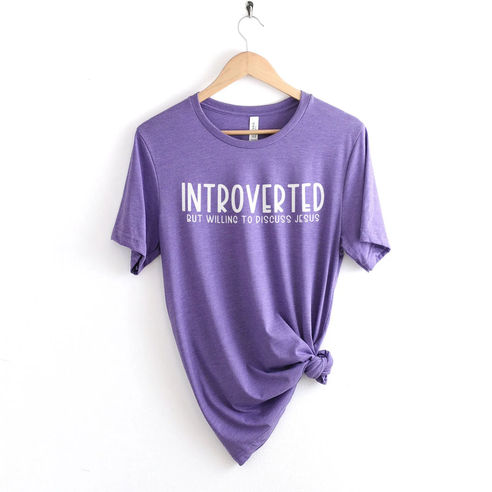 Introverted But Willing to Discuss Jesus Tee Shirts For Women - Christian Shirts for Women - Religious Tee Shirts