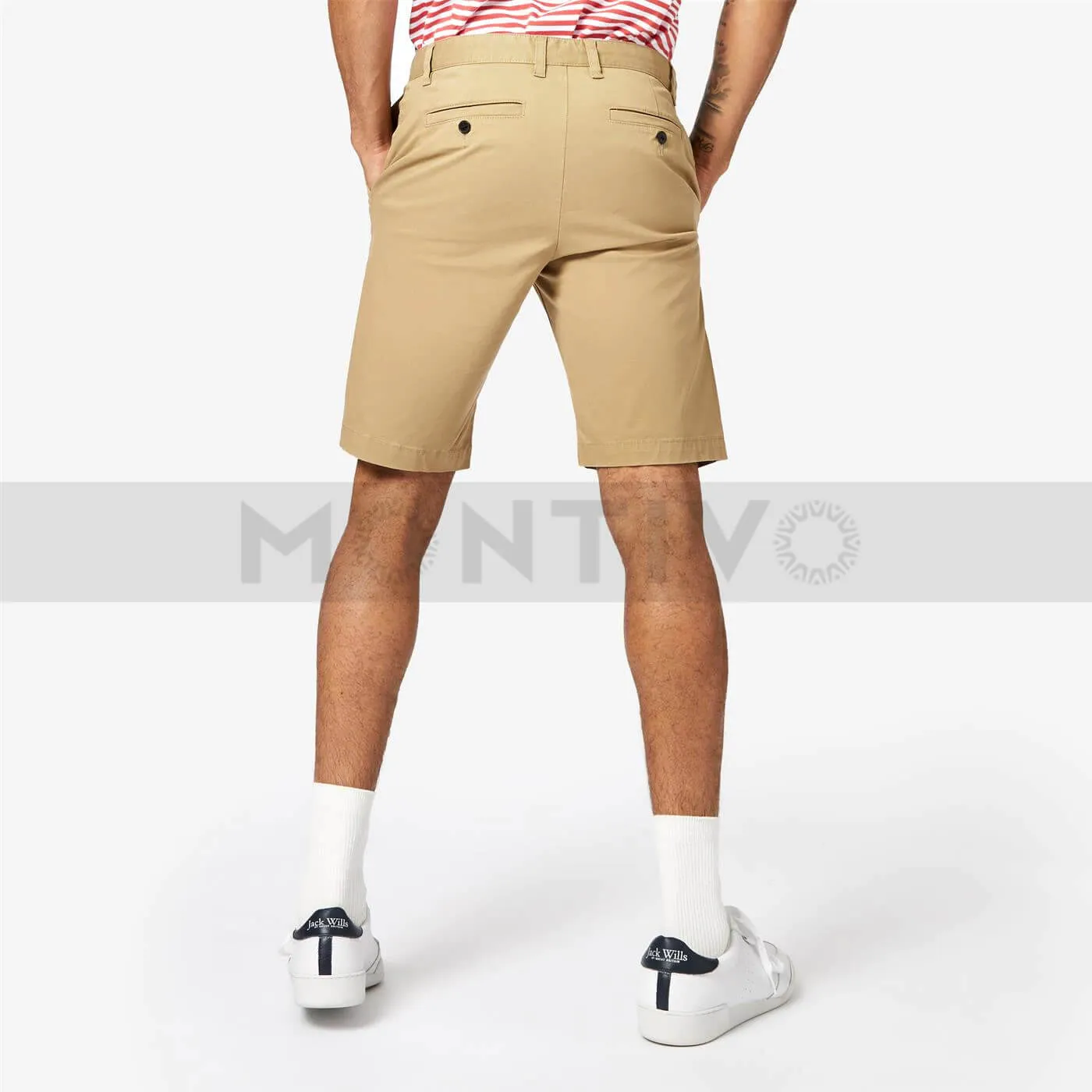 JW Slim Fit Beige Chino Shorts