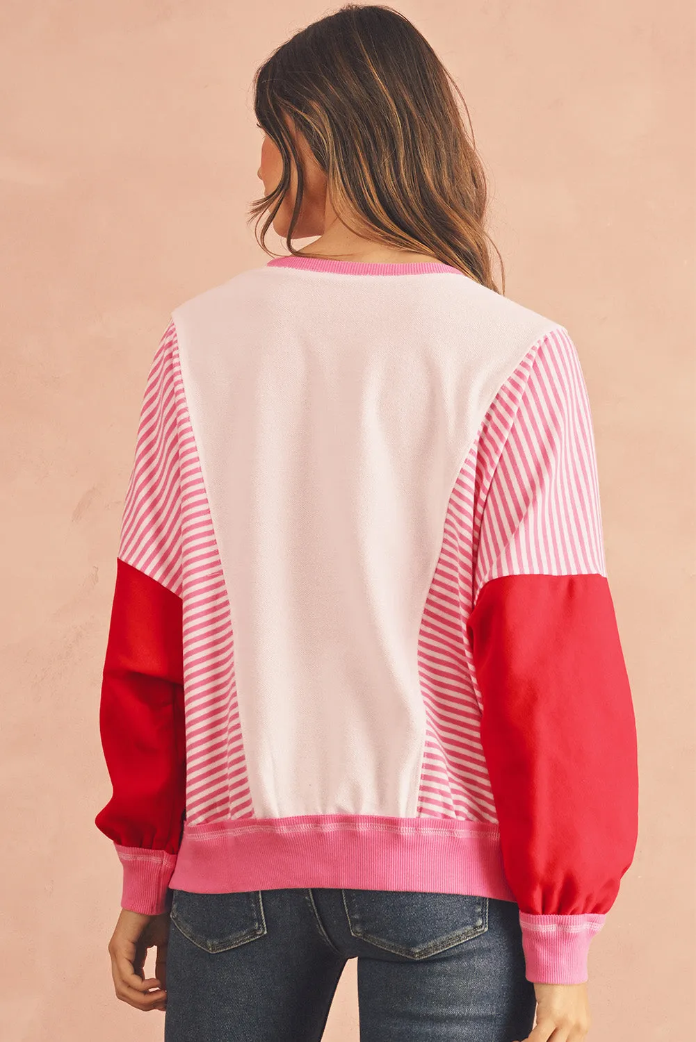 Kaleb Striped Patchwork Sweatshirt | S-XL | PRE ORDER