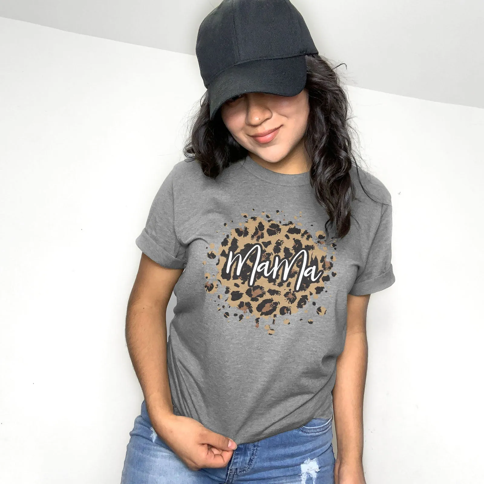 Leopard Splash Mama Tee Shirts For Women - Christian Shirts for Women - Religious Tee Shirts