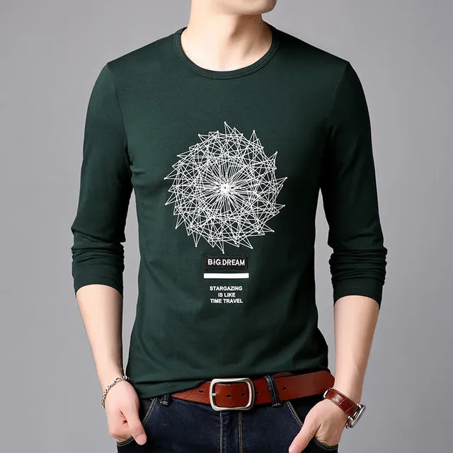 Mandala Geometric Printed Street Wear Long Sleeve Shirt