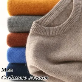 Men Cashmere Sweater Autumn Winter Soft Warm Jersey Jumper Robe Hombre Pull Homme Hiver Pullover V-Neck O-Neck Knitted Sweaters