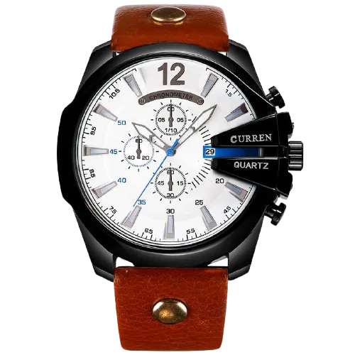 Men Casual Quartz Leather Strap Wrist Watches