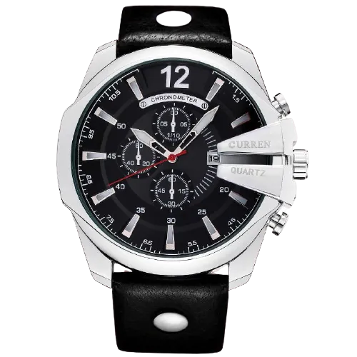 Men Casual Quartz Leather Strap Wrist Watches