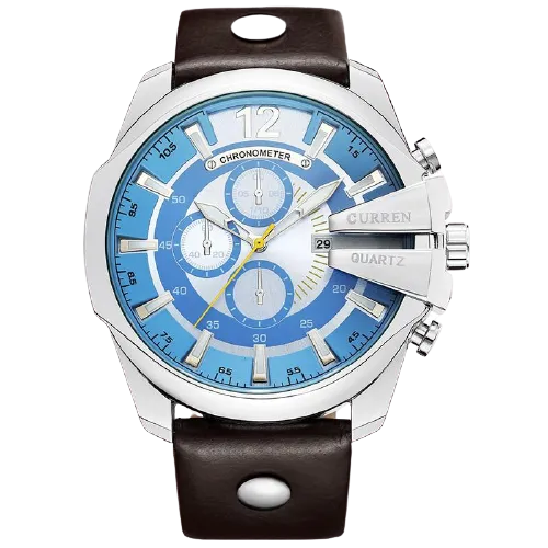 Men Casual Quartz Leather Strap Wrist Watches