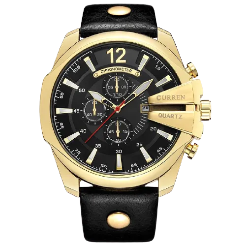 Men Casual Quartz Leather Strap Wrist Watches