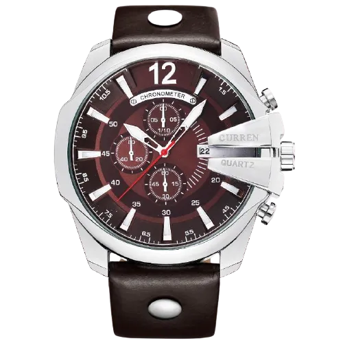 Men Casual Quartz Leather Strap Wrist Watches