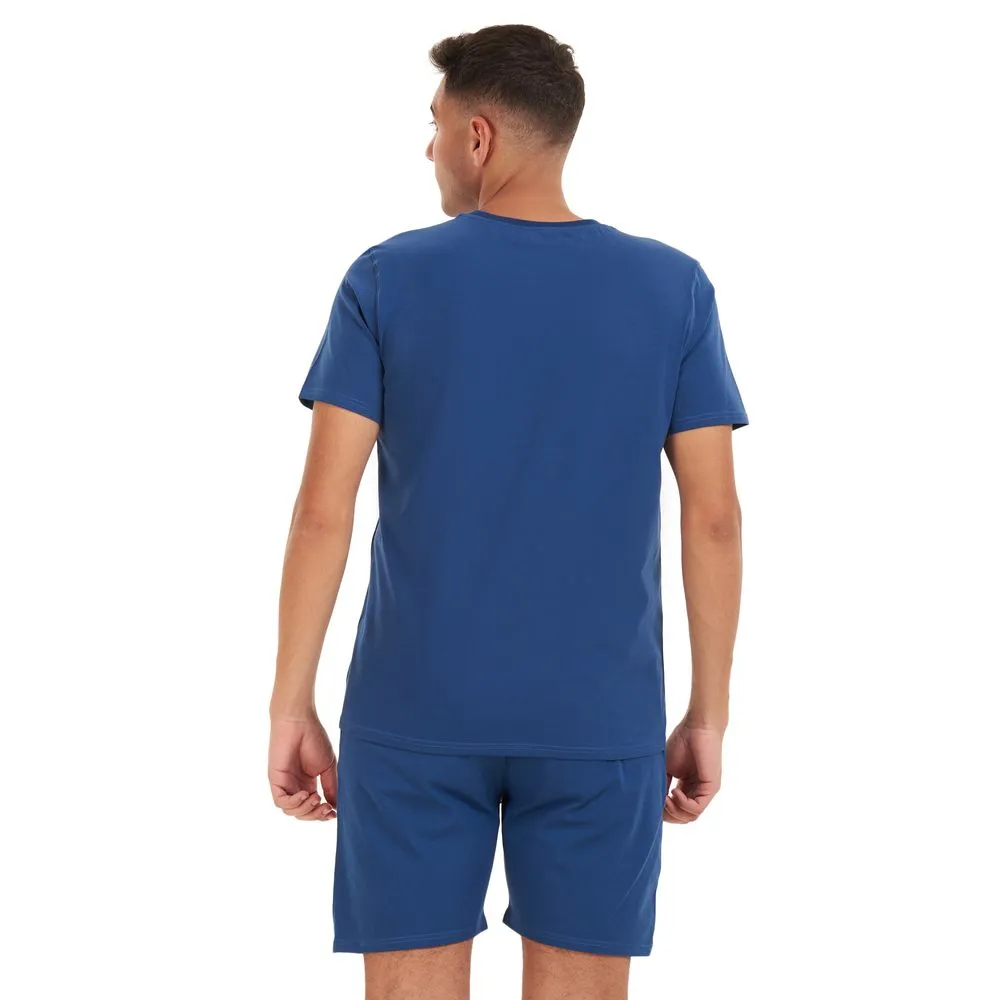 Men summer pajama set Indigo T-shirt   shorts