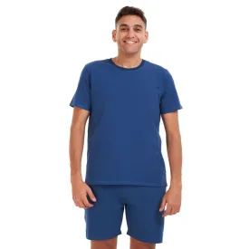 Men summer pajama set Indigo T-shirt   shorts