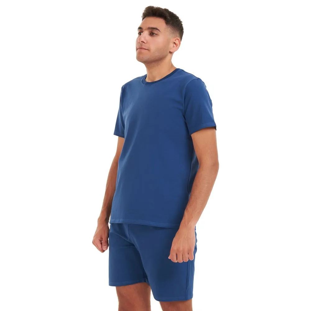 Men summer pajama set Indigo T-shirt   shorts